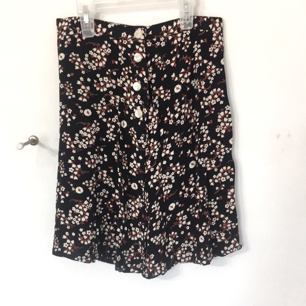 BOGO Gap size 1 skirt. Black floral print.